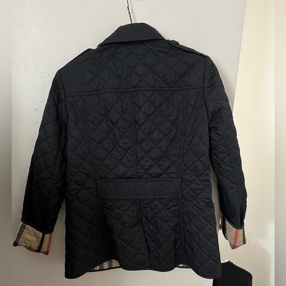 Burberry Navy Quilted Coat Jacket - Picture 9 of 10